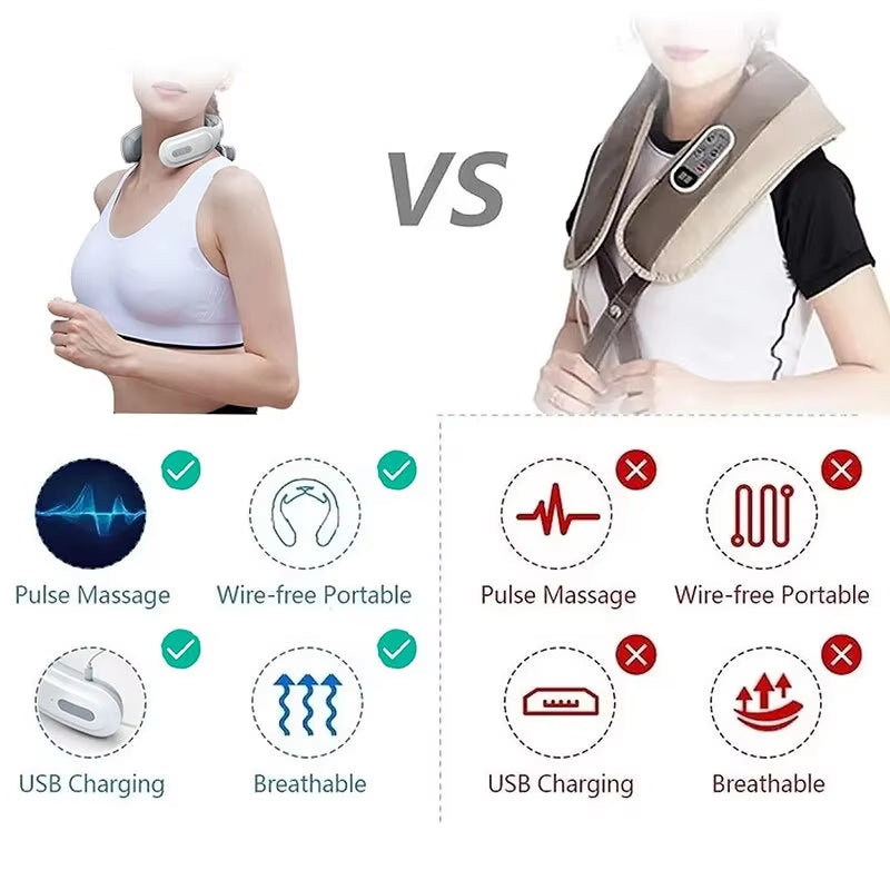 Masseur cervical intelligent chauffant - Soulage les douleurs du cou et des epaules