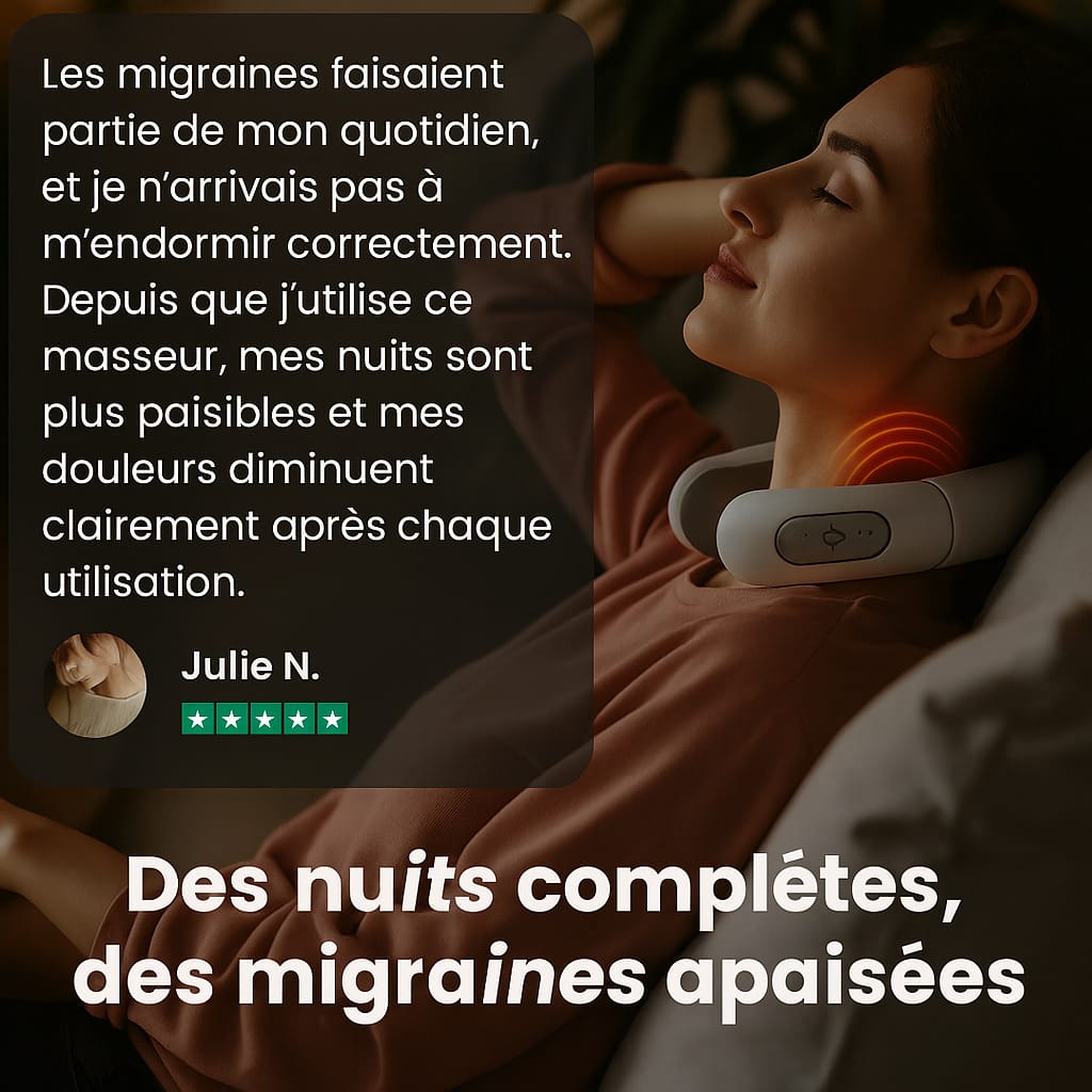 Masseur cervical intelligent chauffant - Soulage les douleurs du cou et des epaules