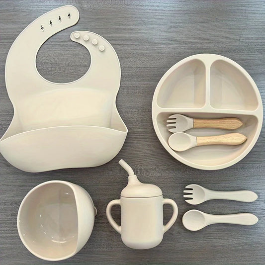 SYLEYNA™ Baby Set — Ensemble repas complet en silicone pour bébé (0 à 3 ans)