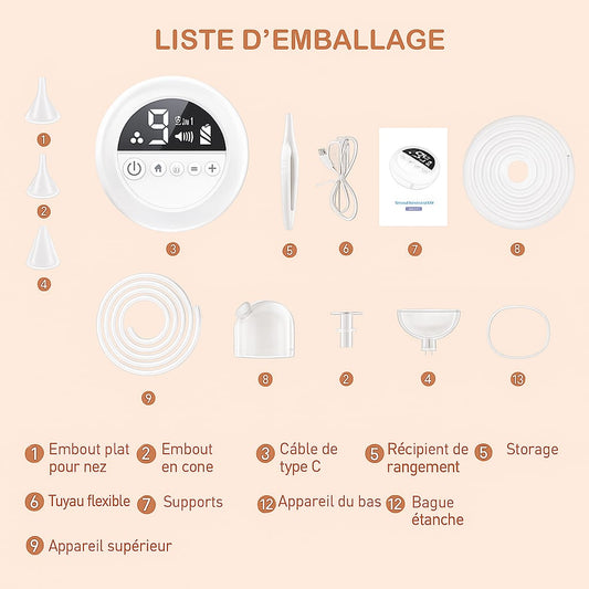 Mouche-bébé électrique SYLEYNA Baby™ — aspiration douce, respiration claire.
